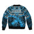 Fiji Rugby Sleeve Zip Bomber Jacket Go Fijian Tapa Arty with World Cup Vibe - Wonder Print Shop