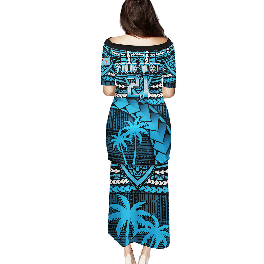 Custom Fiji Rugby Puletasi Go Fijian Tapa Arty with World Cup Vibe - Wonder Print Shop