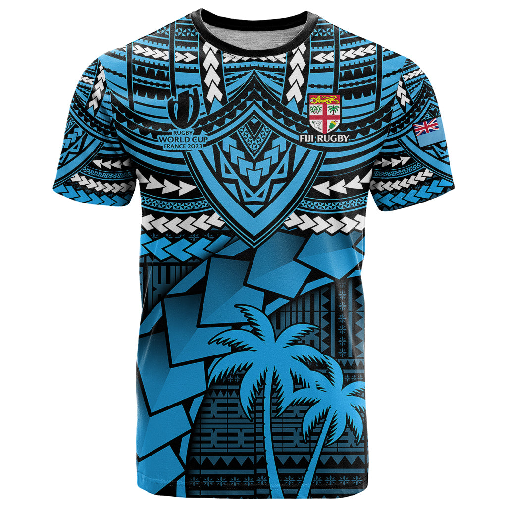 Custom Fiji Rugby T Shirt Go Fijian Tapa Arty with World Cup Vibe - Wonder Print Shop