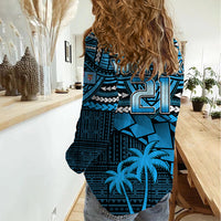 Custom Fiji Rugby Women Casual Shirt Go Fijian Tapa Arty with World Cup Vibe - Wonder Print Shop