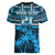 Custom Fiji Rugby Women V Neck T Shirt Go Fijian Tapa Arty with World Cup Vibe - Wonder Print Shop
