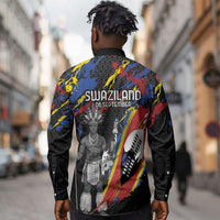 Swaziland Eswatini Somhlolo Day Long Sleeve Button Shirt Independence Day