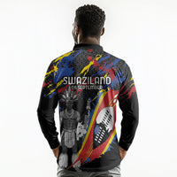 Swaziland Eswatini Somhlolo Day Long Sleeve Polo Shirt Independence Day