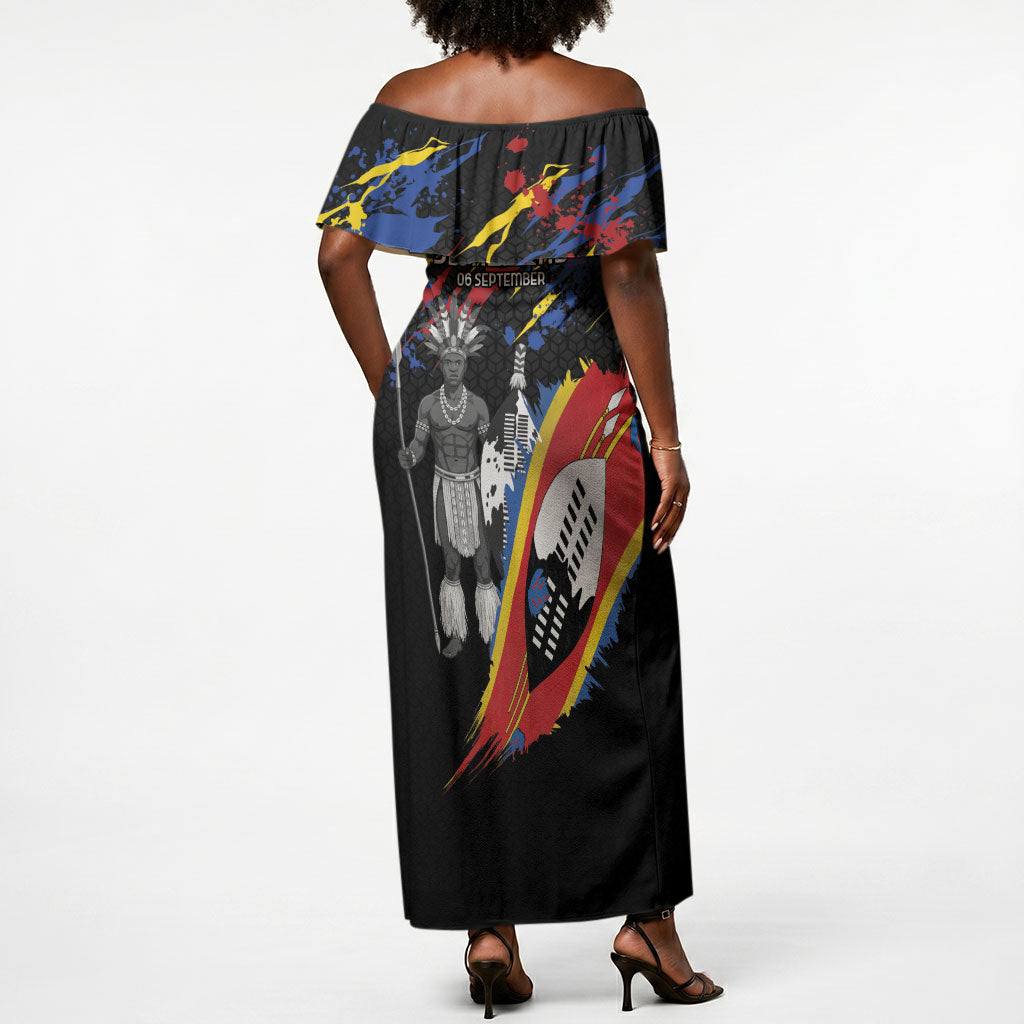 Swaziland Eswatini Somhlolo Day Off Shoulder Maxi Dress Independence Day