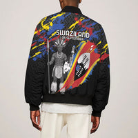 Swaziland Eswatini Somhlolo Day Sleeve Zip Bomber Jacket Independence Day