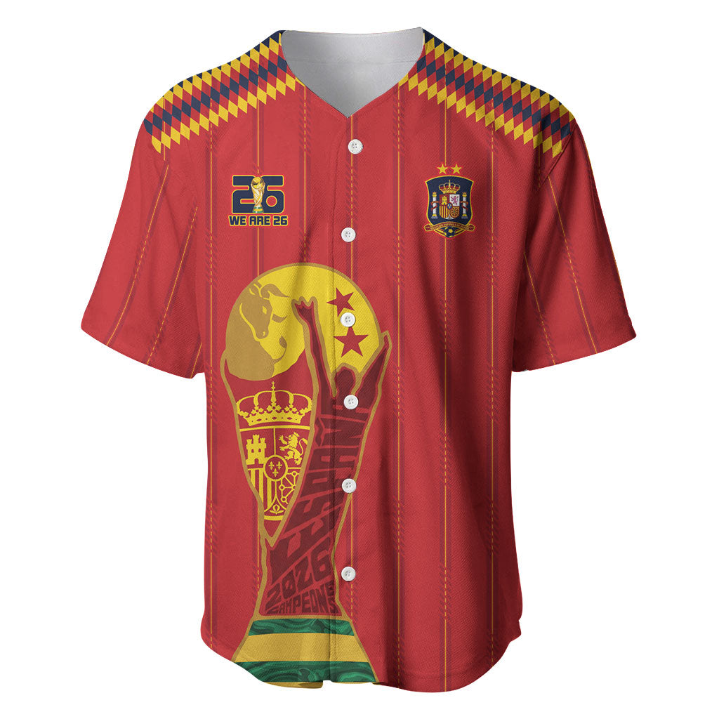 Spain Campeon del Mundo 2026 Baseball Jersey La Furia Roja History Has Been Made