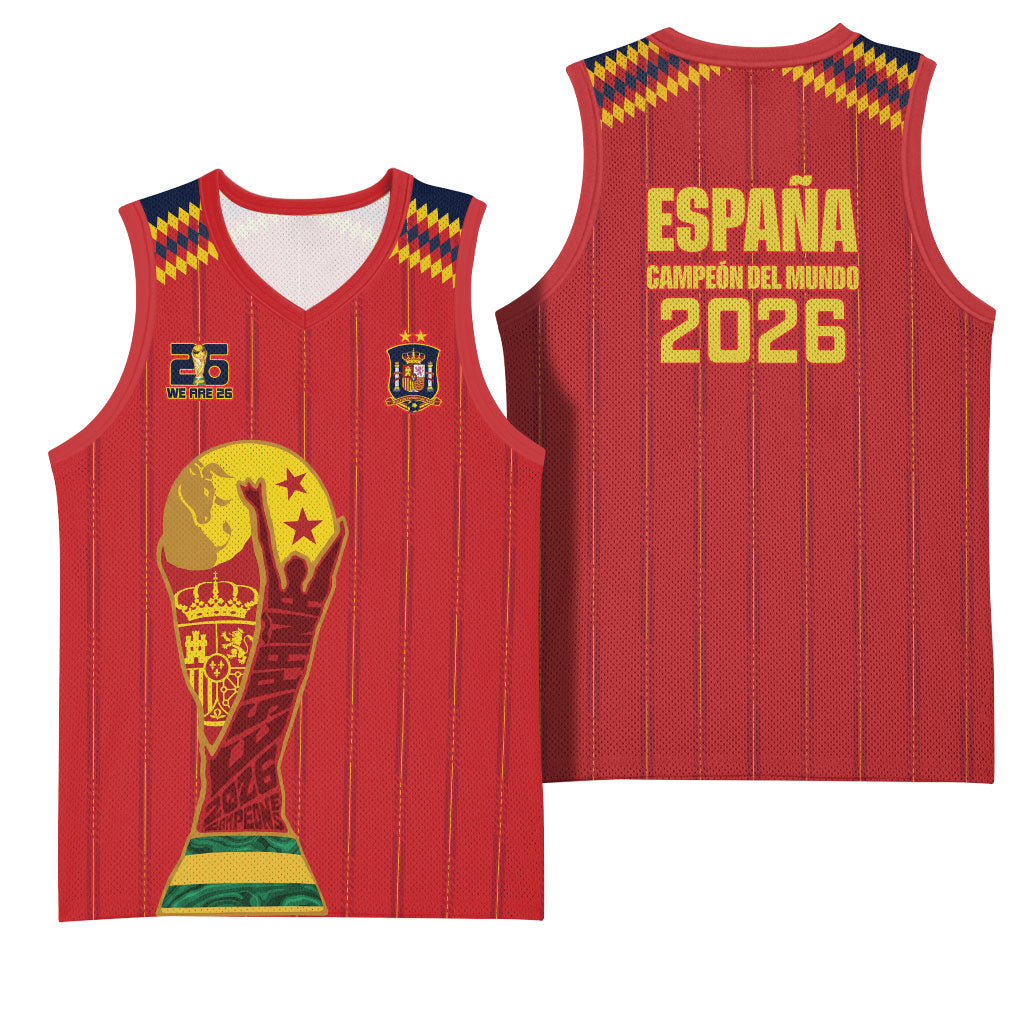 Spain Campeon del Mundo 2026 Basketball Jersey La Furia Roja History Has Been Made
