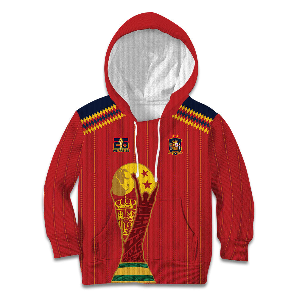 Spain Campeon del Mundo 2026 Kid Hoodie La Furia Roja History Has Been Made