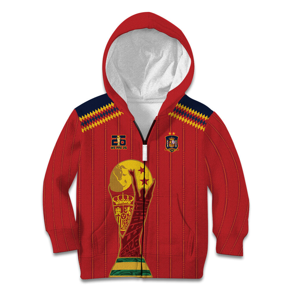 Spain Campeon del Mundo 2026 Kid Hoodie La Furia Roja History Has Been Made