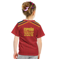 Spain Campeon del Mundo 2026 Kid T Shirt La Furia Roja History Has Been Made