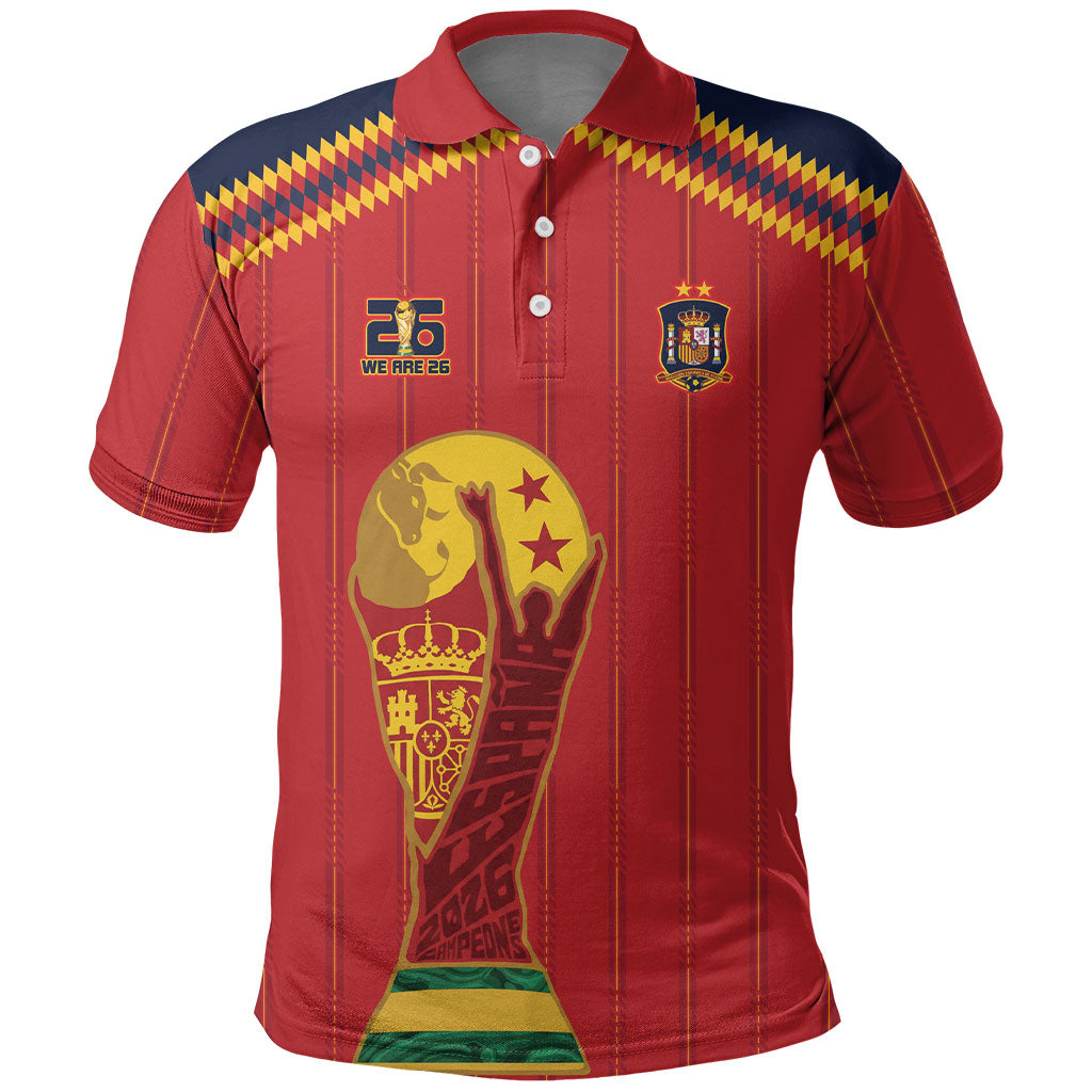 Spain Campeon del Mundo 2026 Polo Shirt La Furia Roja History Has Been Made