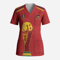 Spain Campeon del Mundo 2026 Scrub Top La Furia Roja History Has Been Made