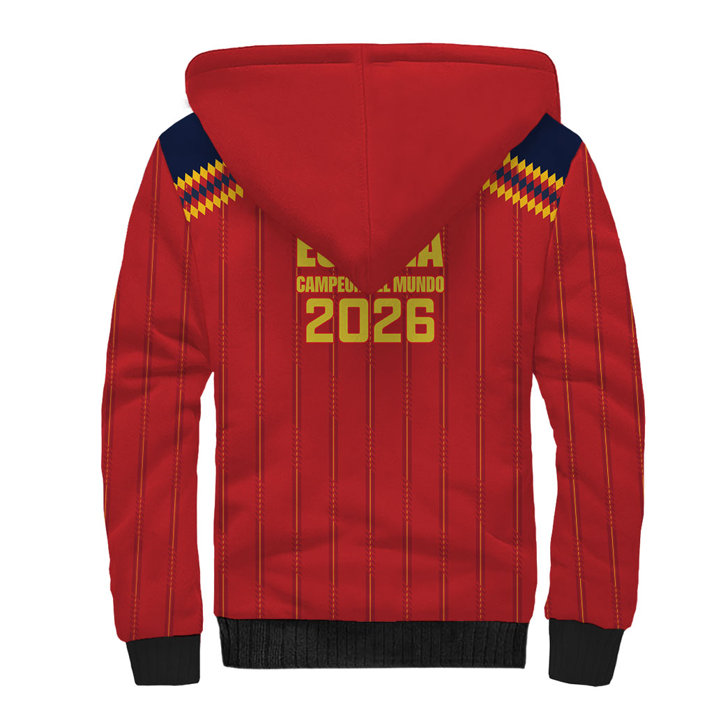 Spain Campeon del Mundo 2026 Sherpa Hoodie La Furia Roja History Has Been Made