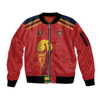 Spain Campeon del Mundo 2026 Sleeve Zip Bomber Jacket La Furia Roja History Has Been Made