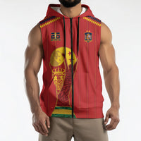 Spain Campeon del Mundo 2026 Sleeveless Zip Hoodie La Furia Roja History Has Been Made