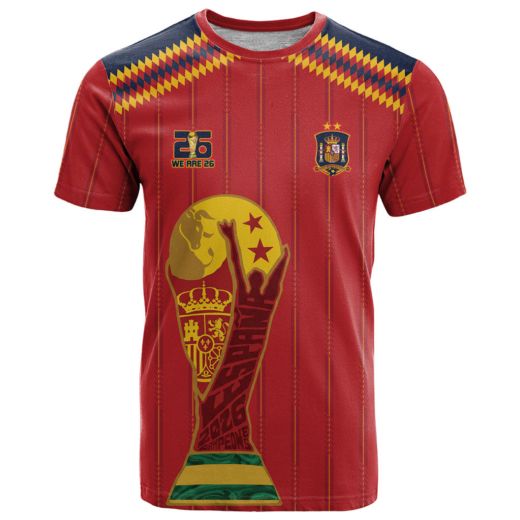Spain Campeon del Mundo 2026 T Shirt La Furia Roja History Has Been Made