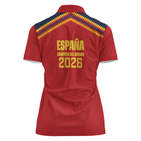 Spain Campeon del Mundo 2026 Women Polo Shirt La Furia Roja History Has Been Made
