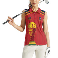Spain Campeon del Mundo 2026 Women Sleeveless Polo Shirt La Furia Roja History Has Been Made