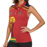 Spain Campeon del Mundo 2026 Women Sleeveless Polo Shirt La Furia Roja History Has Been Made