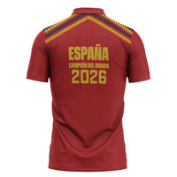 Spain Campeon del Mundo 2026 Zipper Polo Shirt La Furia Roja History Has Been Made