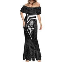 New Zealand Aotearoa Rugby Mermaid Dress Black Fern Maori Tribal Sporty Style - Wonder Print Shop