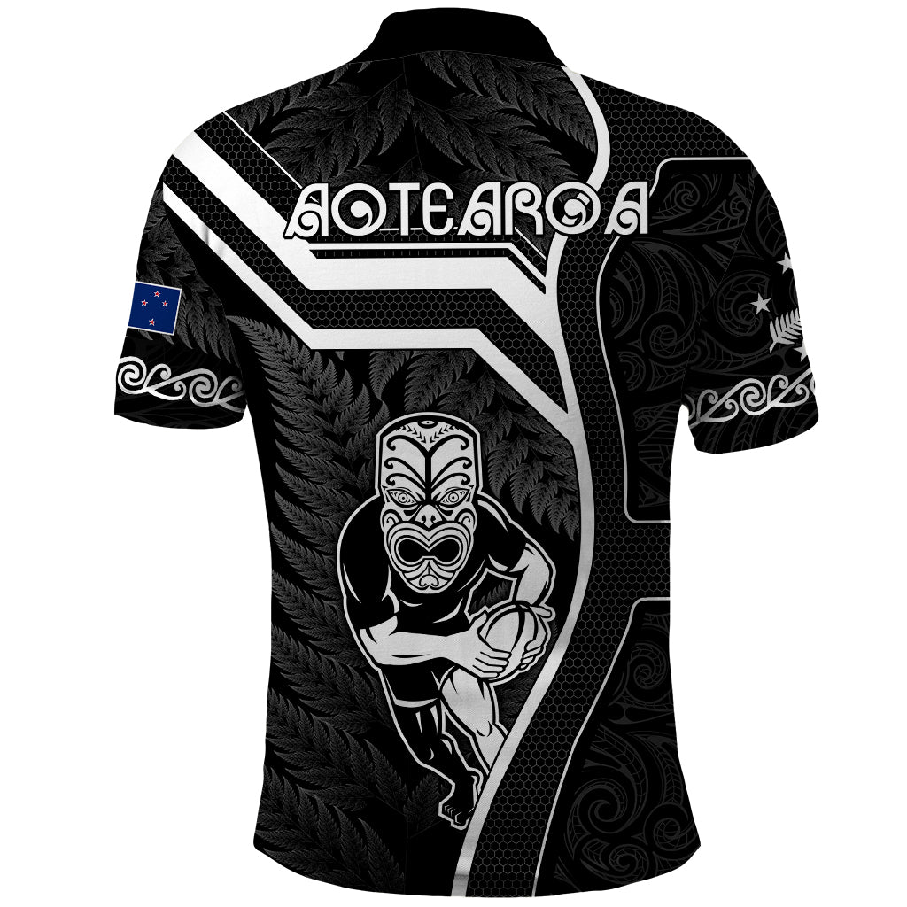 New Zealand Aotearoa Rugby Polo Shirt Black Fern Maori Tribal Sporty Style - Wonder Print Shop