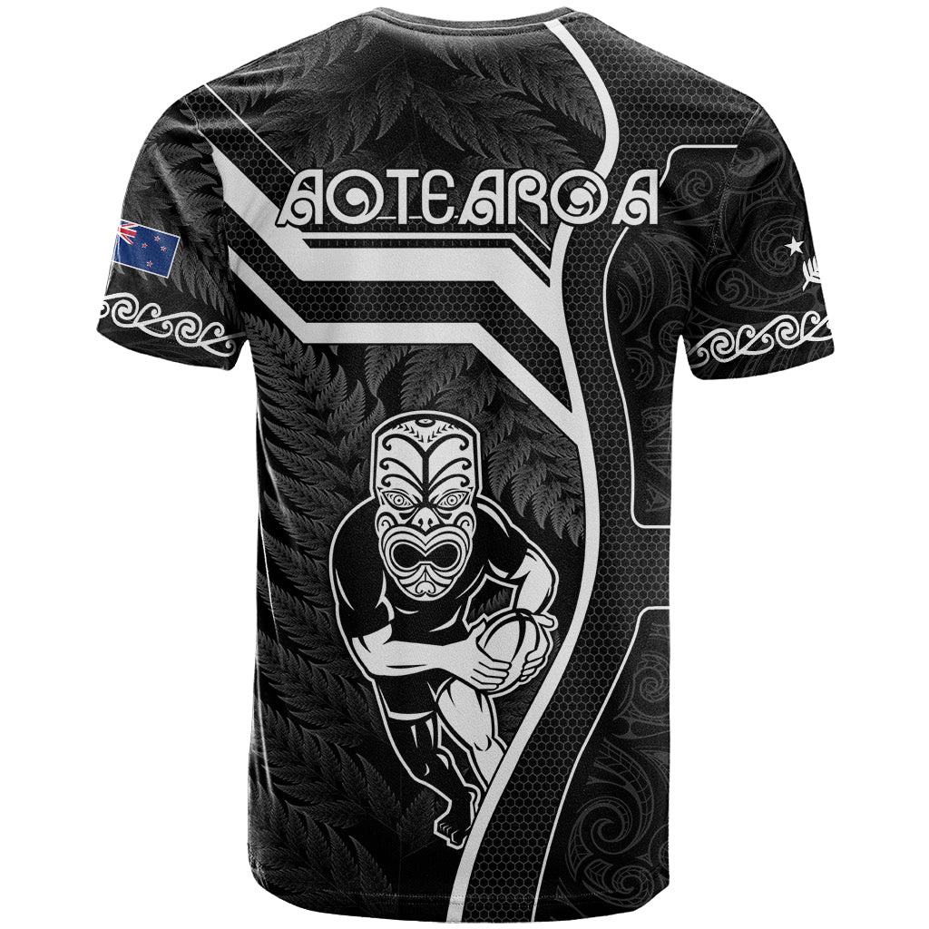 New Zealand Aotearoa Rugby T Shirt Black Fern Maori Tribal Sporty Style - Wonder Print Shop