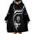 New Zealand Aotearoa Rugby Wearable Blanket Hoodie Black Fern Maori Tribal Sporty Style - Wonder Print Shop