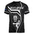 New Zealand Aotearoa Rugby Women V Neck T Shirt Black Fern Maori Tribal Sporty Style - Wonder Print Shop