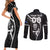 Custom New Zealand Aotearoa Rugby Couples Matching Short Sleeve Bodycon Dress and Long Sleeve Button Shirts Black Fern Maori Tribal Sporty Style LT9 - Wonder Print Shop