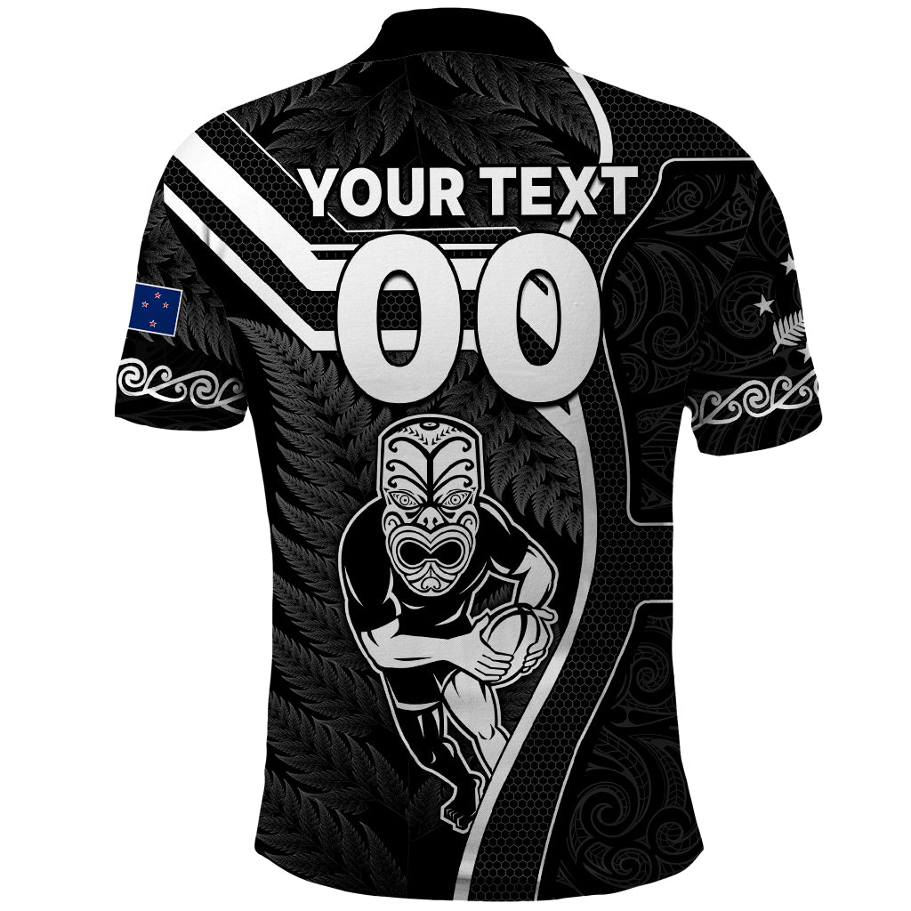 Custom New Zealand Aotearoa Rugby Polo Shirt Black Fern Maori Tribal Sporty Style - Wonder Print Shop