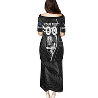 Custom New Zealand Aotearoa Rugby Puletasi Black Fern Maori Tribal Sporty Style - Wonder Print Shop