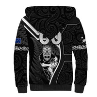 Custom New Zealand Aotearoa Rugby Sherpa Hoodie Black Fern Maori Tribal Sporty Style - Wonder Print Shop