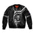 Custom New Zealand Aotearoa Rugby Sleeve Zip Bomber Jacket Black Fern Maori Tribal Sporty Style - Wonder Print Shop
