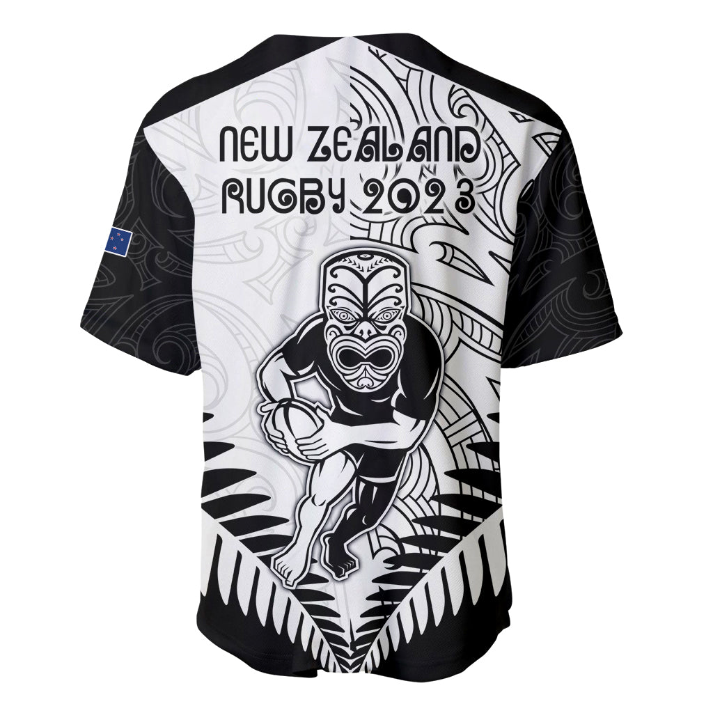 New Zealand Rugby Baseball Jersey Proud Aoteroa Stylised Maori Koru LT9 - Wonder Print Shop