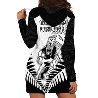 New Zealand Rugby Hoodie Dress Proud Aoteroa Stylised Maori Koru - Wonder Print Shop