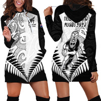New Zealand Rugby Hoodie Dress Proud Aoteroa Stylised Maori Koru - Wonder Print Shop