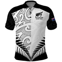 New Zealand Rugby Polo Shirt Proud Aoteroa Stylised Maori Koru - Wonder Print Shop