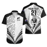 Custom New Zealand Rugby Hawaiian Shirt Proud Aoteroa Stylised Maori Koru - Wonder Print Shop