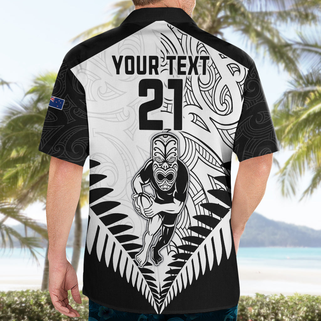 Custom New Zealand Rugby Hawaiian Shirt Proud Aoteroa Stylised Maori Koru - Wonder Print Shop