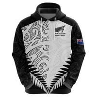 Custom New Zealand Rugby Hoodie Proud Aoteroa Stylised Maori Koru - Wonder Print Shop