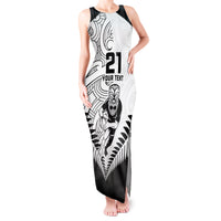 Custom New Zealand Rugby Tank Maxi Dress Proud Aoteroa Stylised Maori Koru - Wonder Print Shop