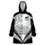 Custom New Zealand Rugby Wearable Blanket Hoodie Proud Aoteroa Stylised Maori Koru - Wonder Print Shop