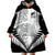 Custom New Zealand Rugby Wearable Blanket Hoodie Proud Aoteroa Stylised Maori Koru - Wonder Print Shop