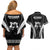 New Zealand Aotearoa Rugby Couples Matching Off Shoulder Short Dress and Hawaiian Shirt Haka Dance Mixed Silver Fern Sporty Style LT9 - Wonder Print Shop