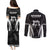 New Zealand Aotearoa Rugby Couples Matching Puletasi Dress and Long Sleeve Button Shirt Haka Dance Mixed Silver Fern Sporty Style LT9 - Wonder Print Shop