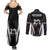 New Zealand Aotearoa Rugby Couples Matching Summer Maxi Dress and Long Sleeve Button Shirt Haka Dance Mixed Silver Fern Sporty Style LT9 - Wonder Print Shop