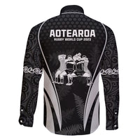 New Zealand Aotearoa Rugby Family Matching Long Sleeve Bodycon Dress and Hawaiian Shirt Haka Dance Mixed Silver Fern Sporty Style LT9 - Wonder Print Shop