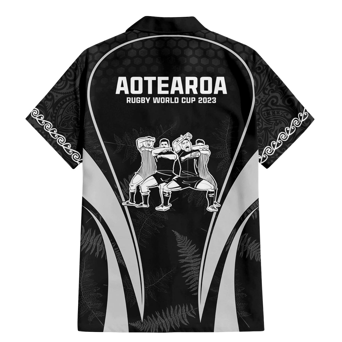 New Zealand Aotearoa Rugby Family Matching Mermaid Dress and Hawaiian Shirt Haka Dance Mixed Silver Fern Sporty Style LT9 - Wonder Print Shop