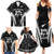 New Zealand Aotearoa Rugby Family Matching Summer Maxi Dress and Hawaiian Shirt Haka Dance Mixed Silver Fern Sporty Style - Wonder Print Shop